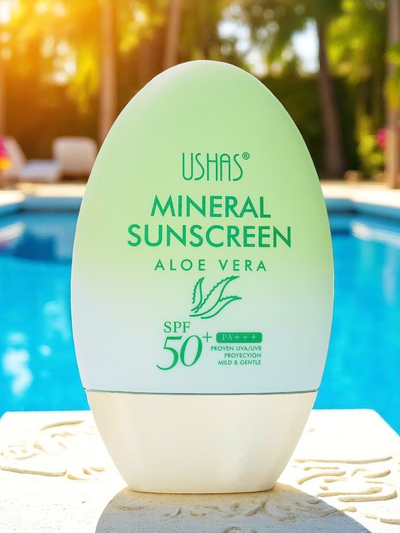 USHAS Сильный увлажняющий солнцезащитный крем с алоэ SPF 50
