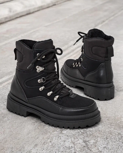 Женские зимние сапоги Royalfashion на шнуровке Sololi