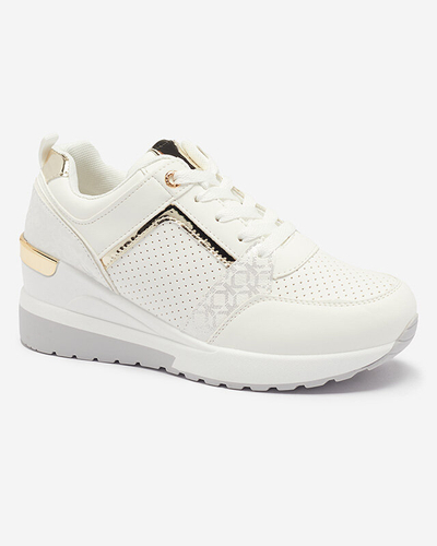 Женские спортивные кроссовки на каблуке белого цвета Eyam- Footwear