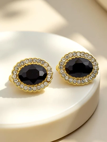 Royalfashion Moteriški segami auskarai su kristalais ir cirkoniais