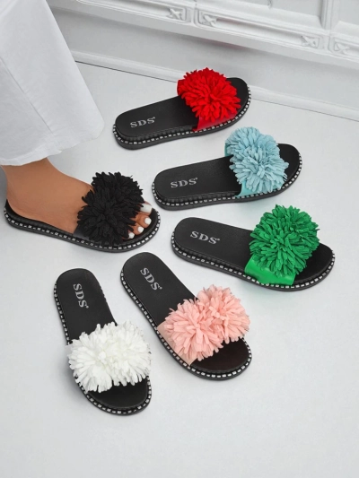 Royalfashion Damskie klapki na płaskiej podeszwie Flora Blide