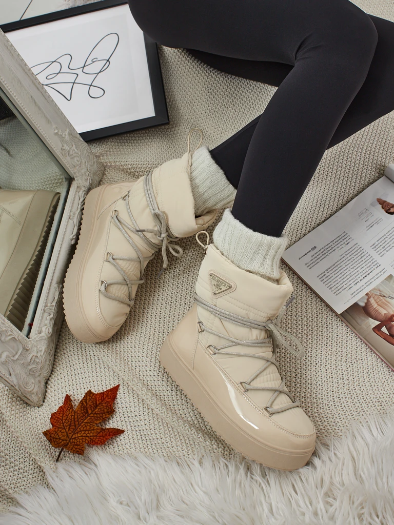 Женские ботинки a'la снегоходы с мехом Lysmora