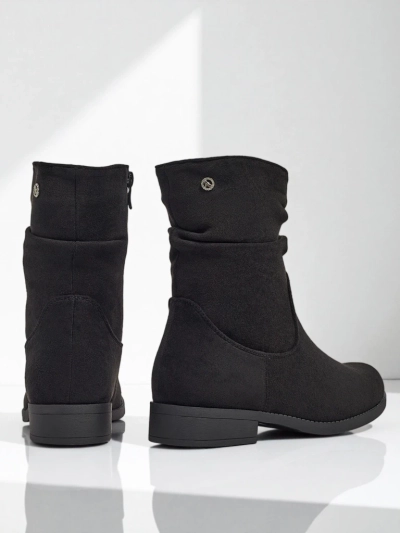 Wyższe botki damskie eko zamszowe Norvia