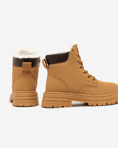 Royalfashion Camel женские утепленные сапоги-трапперы Radoras