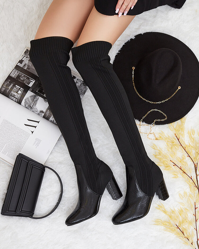 Royalfashion Moteriški batai per kelius Nolera