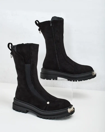 Royalfashion Moteriški eko zomšos batai Homni