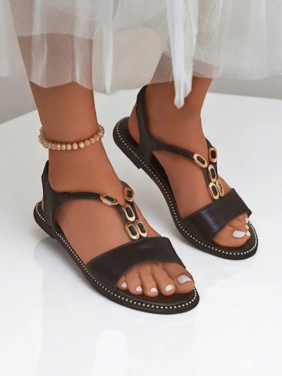 Royalfashion Damskie sandałki z ozdobnymi paseczkami Siena Glow