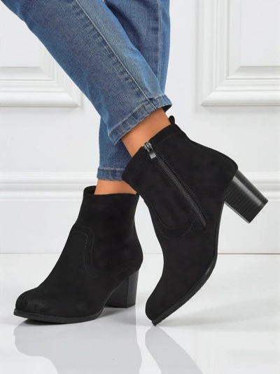 Crimson Echo Suede Booties