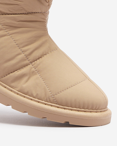 Светло-коричневая женская обувь a'la сноубутсы Amirfu- Footwear