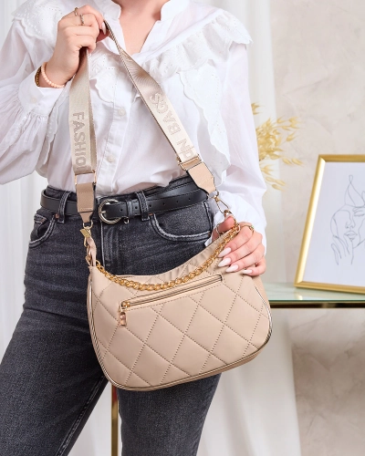 Royalfashion Бежевая сумка через плечо a'la baguette