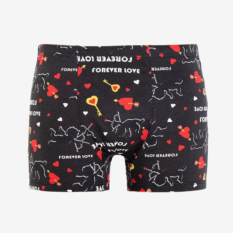 Мужские боксеры черного цвета с принтом - Нижнее белье