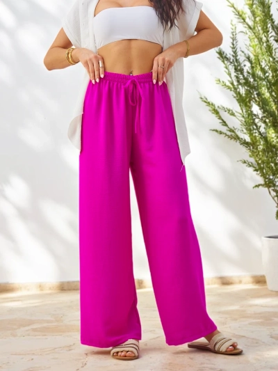Royalfashion Plati moteriškų kelnių su elastine juosta