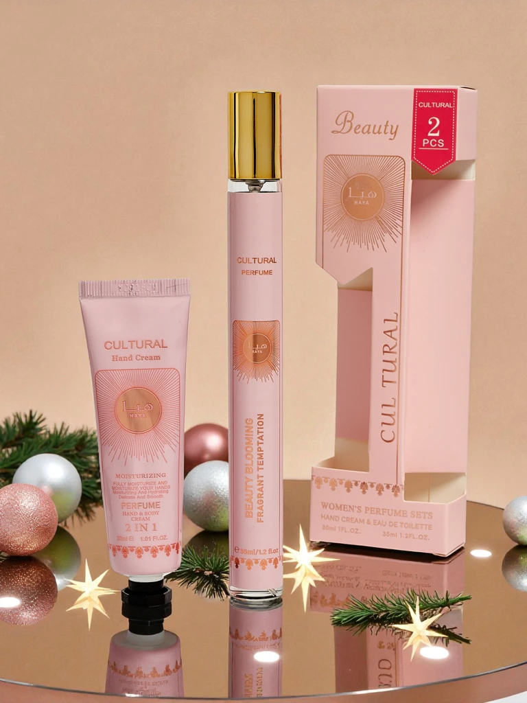 Įkvėptas moteriškas parfumuotas vanduo ir rankų kremas „Rosie Arab“ rinkinys