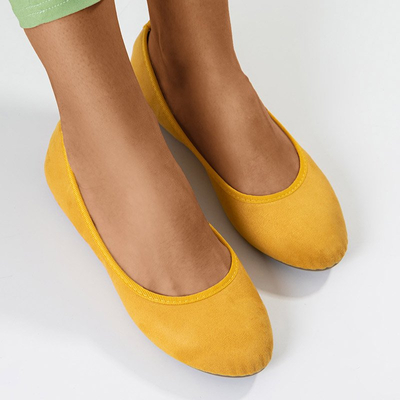 Желтые женские балетки Lorani