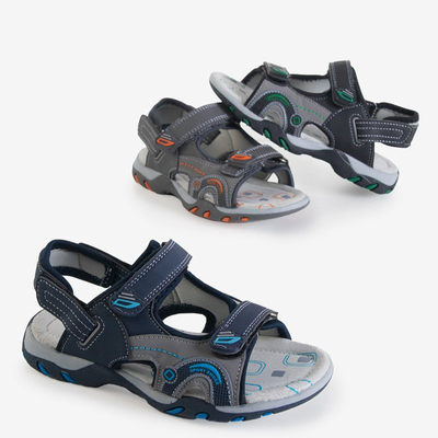 Серые детские сандалии на липучках Rupert