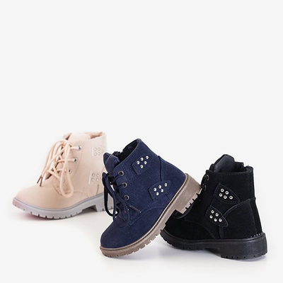 Beżowe dziewczęce trapery Meridan - Obuwie