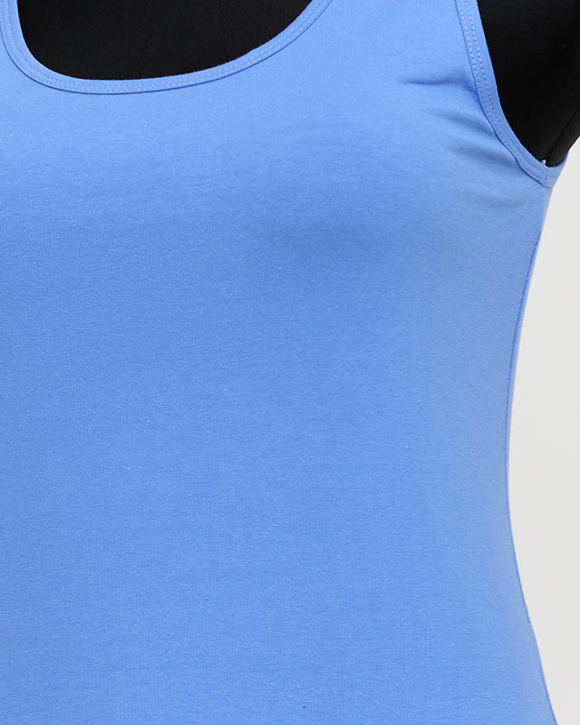 Фиолетовая женская футболка на бретелях ПЛЮС РАЗМЕР - Одежда