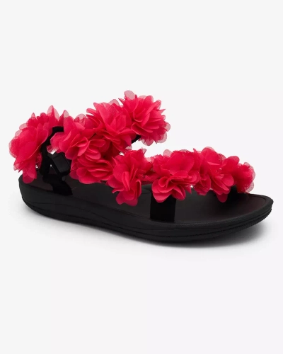 Royalfashion Женские сандалии цвета фуксии с цветами Alferroy