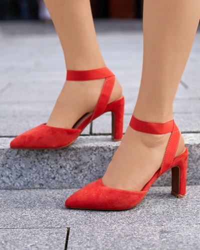 Oranžinės basutės ant stulpelio Brossi - Shoes
