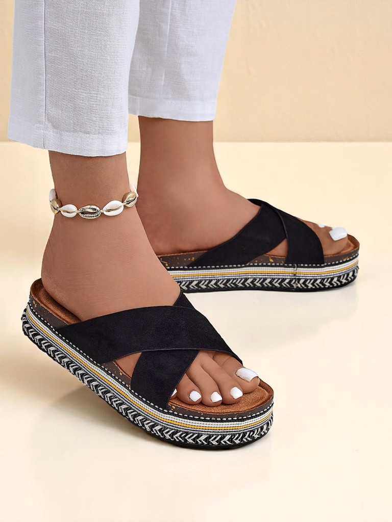 Royalfashion Женские шлепанцы на плоской подошве Solea Deco