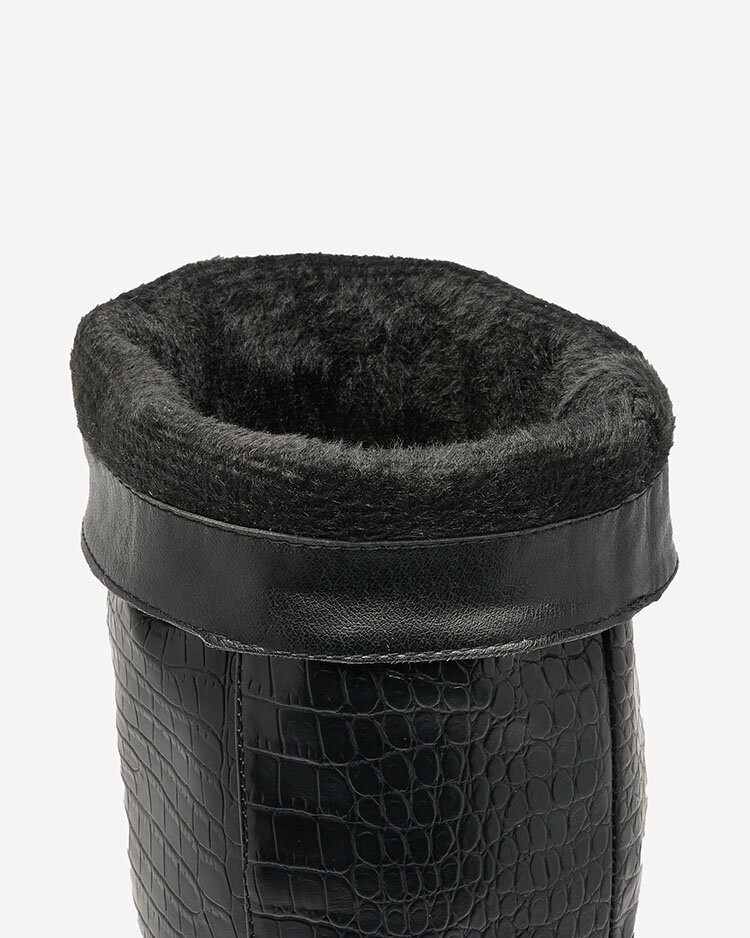 "Royalfashion" Juodi moteriški bateliai su įspaudais Klasikiniai elegantiški