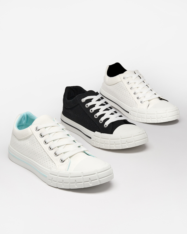 Женские белые кроссовки с мятной полоской Sols- Footwear