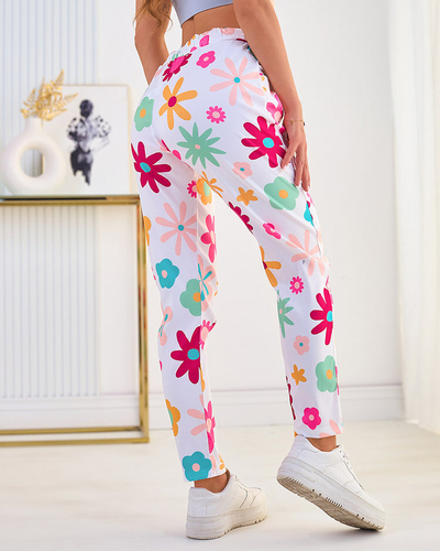 "Royalfashion" Moteriškos gėlėto audinio kelnės