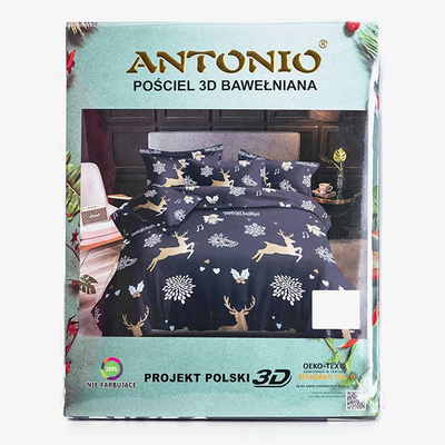 Pościel świąteczna w bałwanki 160x200 - Pościele