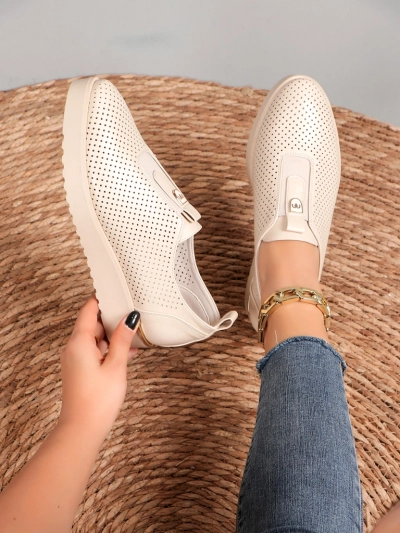 Royalfashion Женские слипоны перфорированные Goffies