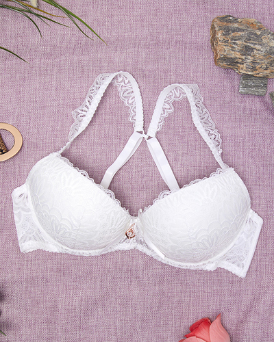 Женский кружевной бюстгальтер цвета экрю - Нижнее белье