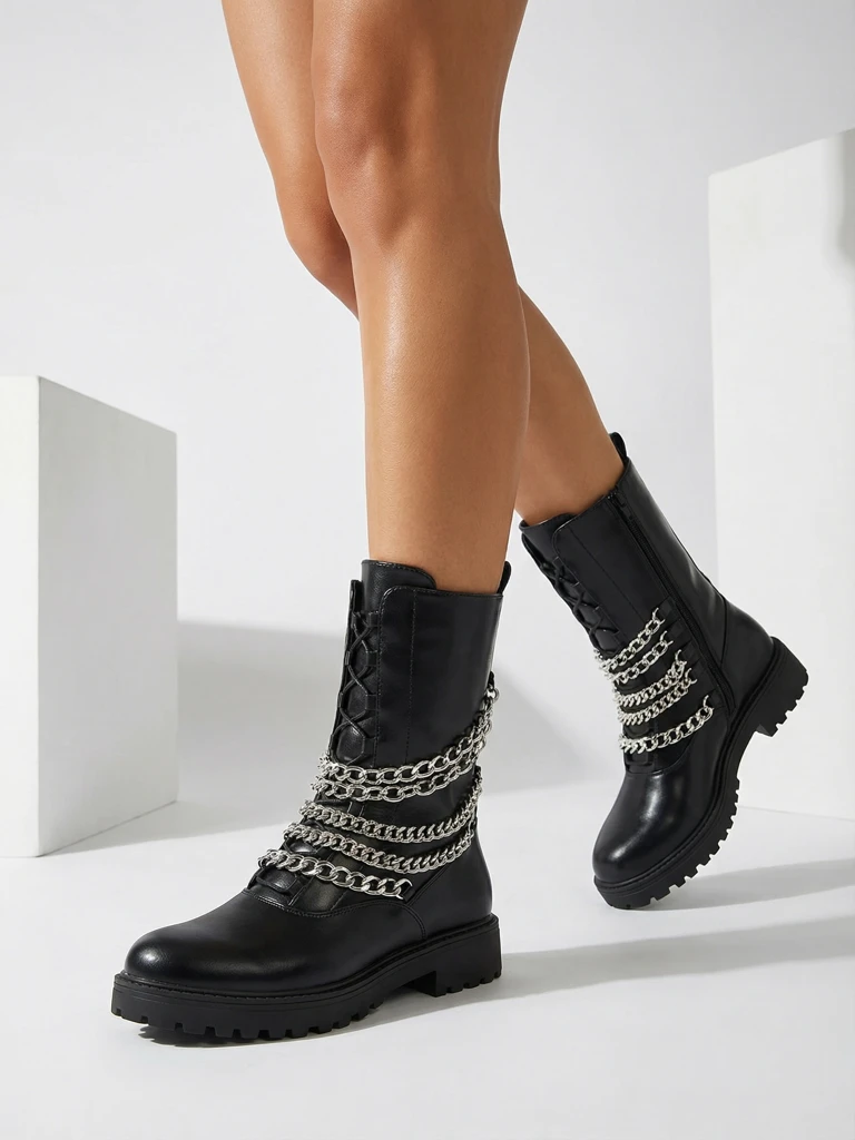 "Royalfashion" Juodi moteriški batai "Goserre"