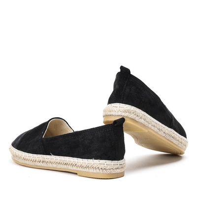Klasyczne espadryle w kolorze czarnym Alpha - Obuwie