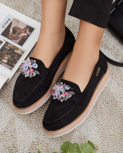 Royalfashion Мокасины с разноцветными камнями Restea