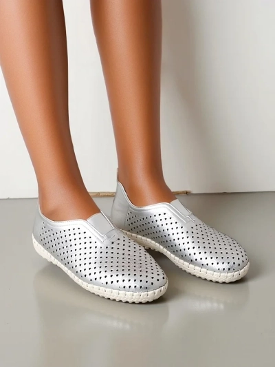 Royalfashion moteriški perforuoti loafers Gofielle