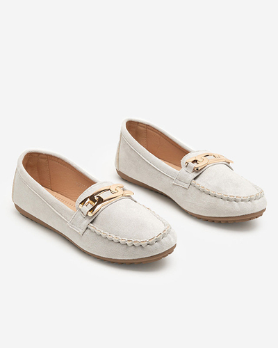 OUTLET Ekologinė zomša, pilka Viatu mokasinai - Avalynė