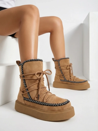 Royalfashion Женские зимние ботинки на шнуровке Siozi