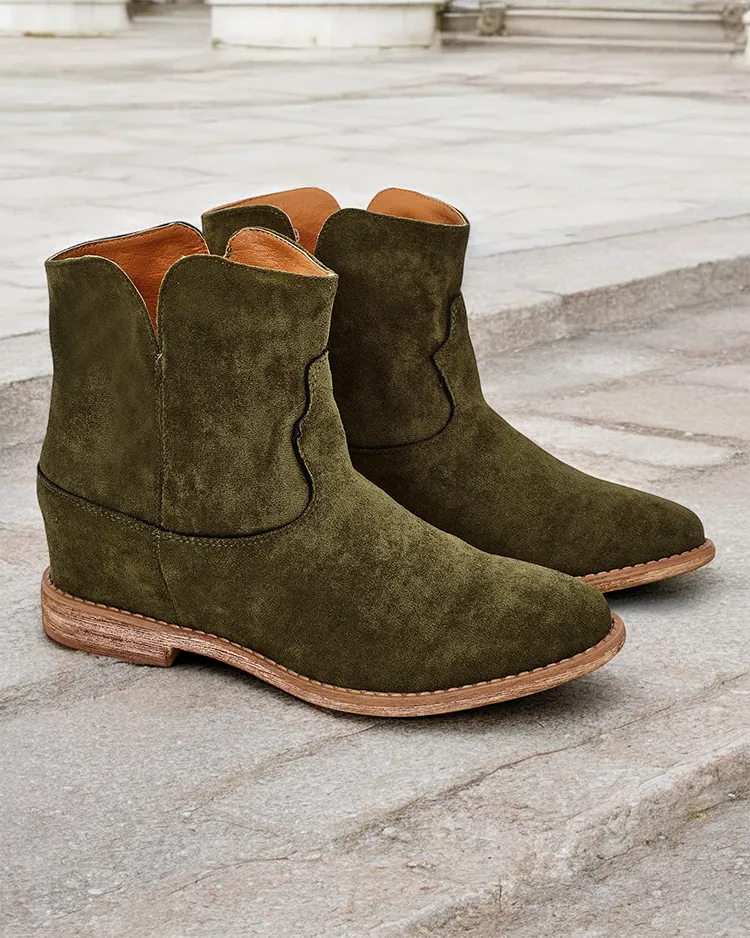 Royalfashion Kovbojų stiliaus baltos ant petnes dengtos platformos Bluston