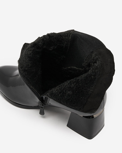 Royalfashion Черные женские сапоги на низком ходу Nekery