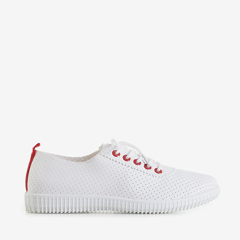 „Jasenik“ balti ir raudoni ažūriniai sportbačiai - avalynė