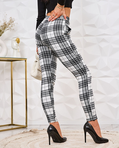 Royalfashion Утепленные клетчатые женские таггинсы