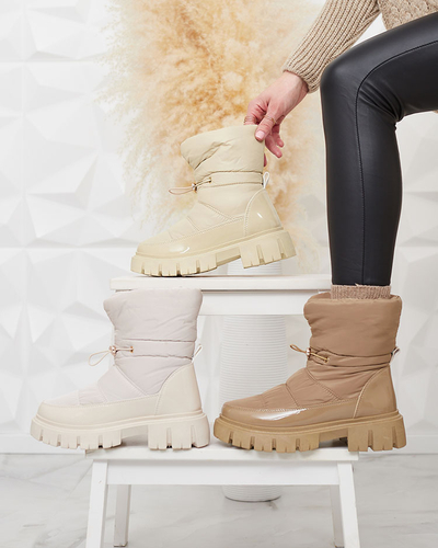 Royalfashion Женские сапоги-скольжения бежевого цвета Sadella