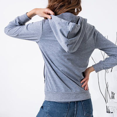 Pilki moteriški megztiniai su užtrauktuku - Drabužiai