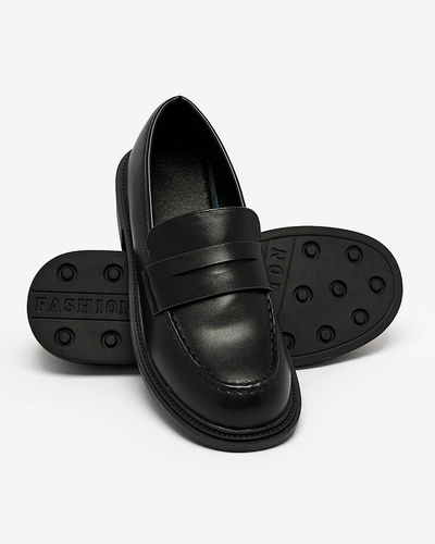 Royalfashion Классические женские черные мокасины Ojeri