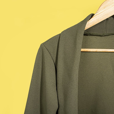 Moteriškas žalias apsiaustas be užsegimo - Drabužiai