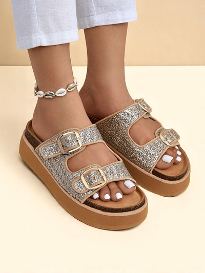 Royalfashion Женские шлепанцы на платформе Nora Woven