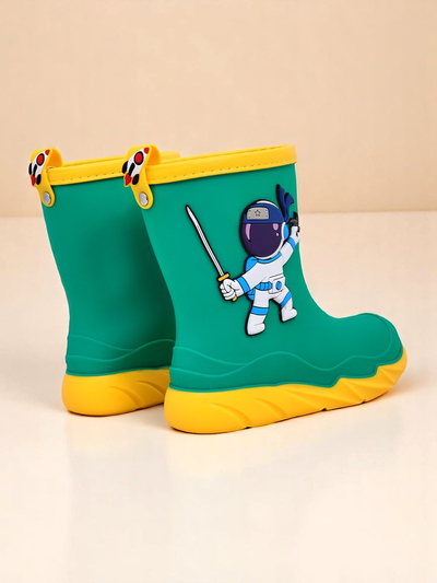 Royalfashion vaikiški guminiai lietaus batai su astronautu Cosmos Boy