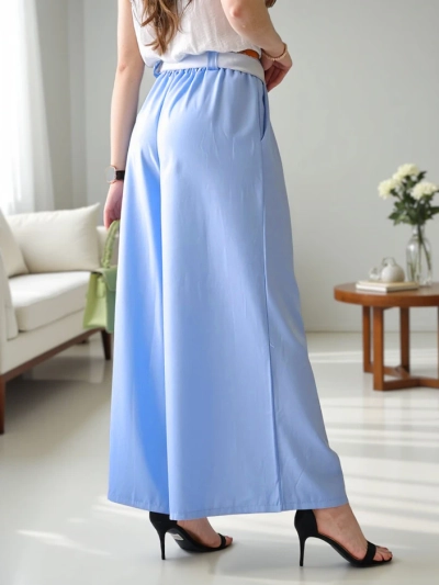 Royalfashion Широкие женские брюки с поясом