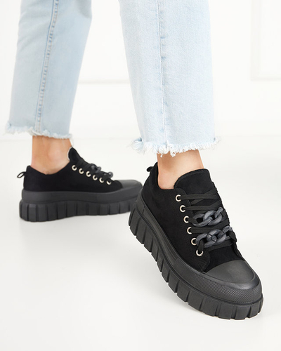 Juodi aukšti moteriški sportbačiai Mishta - Avalynė