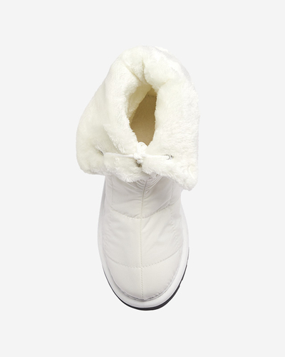 Белая женская обувь a'la сноубутсы Amirfu- Footwear