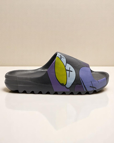 Moteriški sandalai „Aurora“ juodi guminiai stilingi vasarai